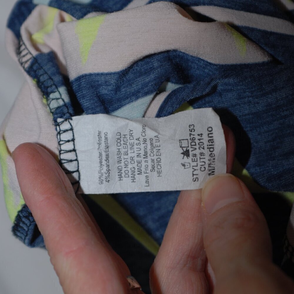 Strapless Maxi Dress Built in Bra Vanilla Bay Womens Medium Neon Yellow Cream - Picture 9 of 9